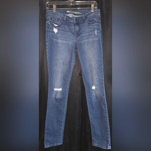 Old Navy Lightly Distressed Skinny Jeans Rockstar Mid Rise Womens 10 Regular